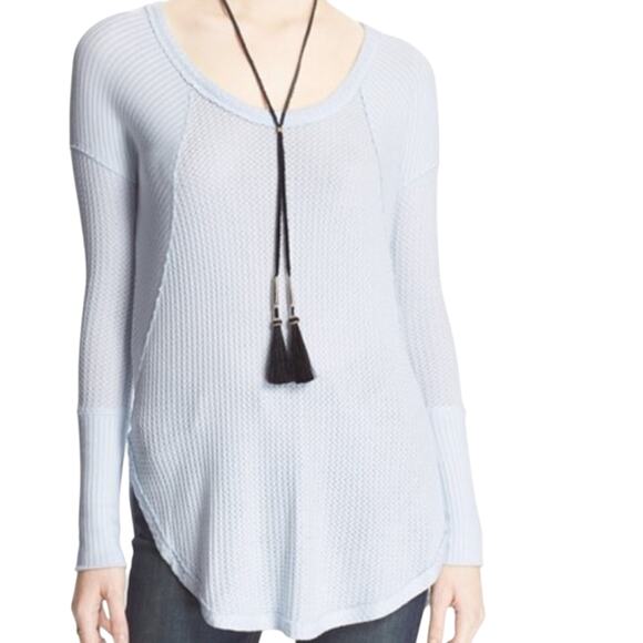 Free People Ventura Blue High Low Tunic NWT Small - Picture 1 of 2